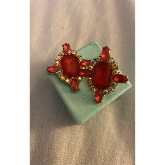 Vintage Joann Rivers Pink Tourmaline Earrings NWOT - Picture 12 of 12